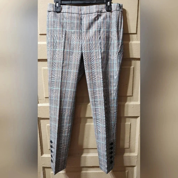 Talbots Chatham Button Hem Ankle Pants - Macintosh Plaid NWT - Picture 3 of 9